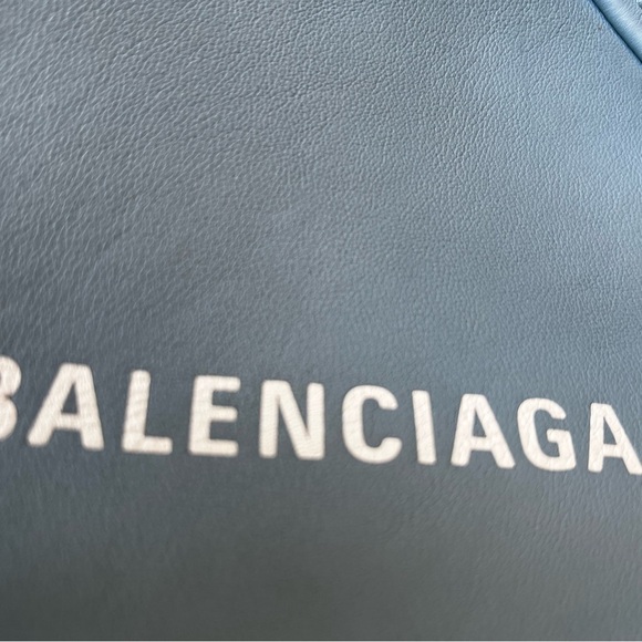 Balenciaga Triangle Duffle S Leather Handbag Blue - Picture 9 of 14